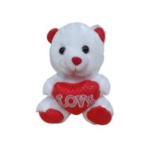 Bichinho Urso Ursinho De Pelúcia Presente Menino Menina 22cm Cor:Branco Love