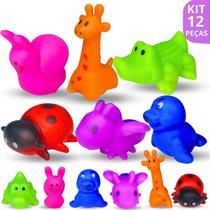 Bichinhos De Vinil Brinquedo De Banho Do Bebê Kit 12 Peças