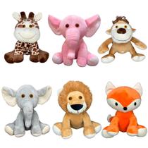 Bicho Bichinho De Pelúcia Safári Raposa Leão elefante Macaco Zebra Decoração Bebê Infantil 30CM