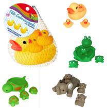 Bicho de Borracha Kit Brinquedo Infantil Para Banho E Crianças Pato Borracha