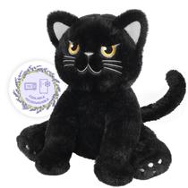 Bicho de pelúcia aquecido SuzZipals Grumpy Black Cat com lavanda Bicho de pelúcia aquecido SuzZipals Grumpy Black Cat com lavanda