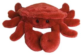 Bicho de pelúcia Aurora Adorable Mini Flopsie Crab 20 cm vermelho