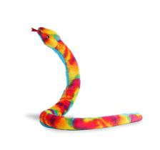 Bicho de pelúcia Aurora Playful Snake Rainbow 135 cm multicolorido