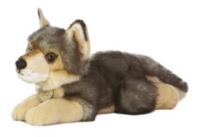 Bicho de pelúcia Aurora Realistic Miyoni Wolf 26,67 cm cinza Bicho de pelúcia Aurora Realistic Miyoni Wolf 26,67 cm cinza
