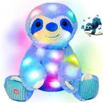 Bicho de pelúcia Cuteoy Light-up Plush Blue Sloth LED 27 cm