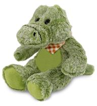 Bicho de pelúcia DolliBu Plush Alligator 20 cm de pelo macio verde