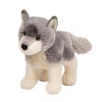 Bicho de pelúcia Douglas Ashes Wolf Plush para crianças de 18 a 24 meses