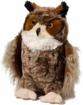Bicho de pelúcia Douglas Einstein, grande coruja com chifres, 28cm Bicho de pelúcia Douglas Einstein, grande coruja com chifres, 28cm