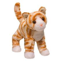 Bicho de pelúcia Douglas Hally Gato listrado Laranja com 20 cm de altura