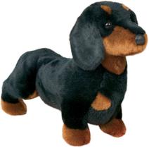 Bicho de pelúcia Douglas Spats Dachshund Dog Black & Tan 30cm