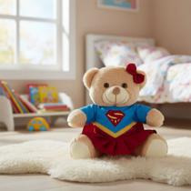 Bicho De Pelúcia Fantasia Super Ursa 25cm Toybrink Bicho De Pelúcia Fantasia Super Ursa 25cm Toybrink