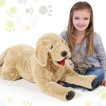 Bicho de pelúcia Geosar Dog Labrador Fluffy Plush 70 cm dourado