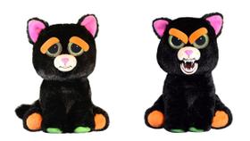 Bicho de Pelúcia Interativo Feisty Pets Cranky Cathy - Gato Preto de 8,5"