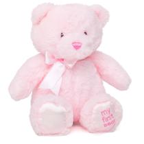 Bicho de pelúcia Jolitee My First Bear Pink Teddy para recém-nascido