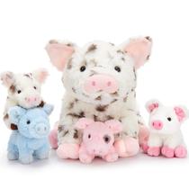 Bicho de pelúcia Karister Spotted Pig de 16 cm com 4 porquinhos de pelúcia Bicho de pelúcia Karister Spotted Pig de 16 cm com 4 porquinhos de pelúcia