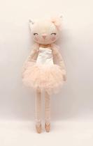 Bicho de pelúcia Laila e Lainey Plush Ballerina Cat 16,5 cm