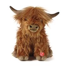 Bicho de pelúcia Living Nature Highland Cow Brown 23 cm com som Bicho de pelúcia Living Nature Highland Cow Brown 23 cm com som