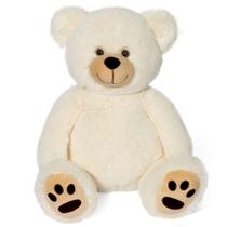 Bicho de pelúcia LotFancy Teddy Bear 50 cm com pegadas bege