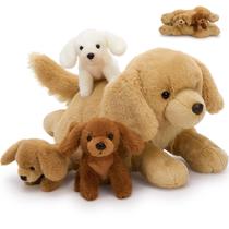 Bicho de pelúcia MaoGolan Golden Retriever com bebês de 18 polegadas