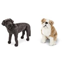 Bicho de pelúcia Melissa & Doug Giant Black Lab Dog 60 cm de altura