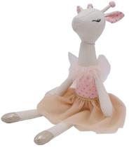Bicho de pelúcia Mikee Fluffie Giraffe 40 cm com saia de renda rosa Bicho de pelúcia Mikee Fluffie Giraffe 40 cm com saia de renda rosa