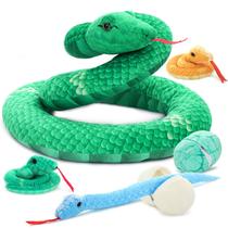 Bicho de pelúcia MoriSmos Giant Snake Mommy com bebês e ovos