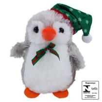 Bicho de Pelúcia Pinguim de Natal 19cm