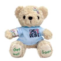 Bicho de pelúcia SHSEEN Cuddly Get Well Soon Bear com molde de 20 cm