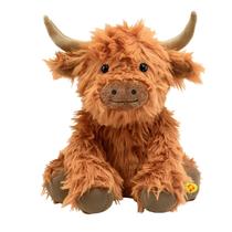 Bicho de pelúcia SOLPOBEI Music Highland Cow com som de 25 cm Bicho de pelúcia SOLPOBEI Music Highland Cow com som de 25 cm