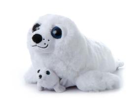 Bicho de pelúcia The Petting Zoo Harp Seal Mamãe e Bebê 14 cm Bicho de pelúcia The Petting Zoo Harp Seal Mamãe e Bebê 14 cm
