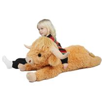 Bicho de pelúcia WDXDSOB Highland Cow 98 cm amarelo