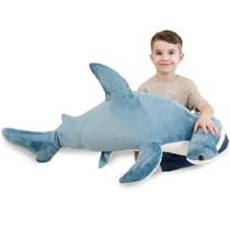 Bicho de pelúcia Zctghvy Hammerhead Shark 94 cm de pelúcia gigante