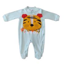 Bicho Molhado Macacao Longo com Babador Tigrinho Azul Bicho Molhado Macacao Longo com Babador Tigrinho Azul