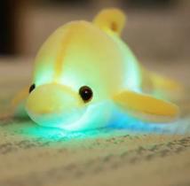 Bicho Pelúcia Golfinho Com Luz Led Luminoso 32 Cm