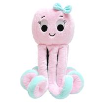 Bicho Pelúcia Polvo Lili Rosa Macio Fofo Tentáculos Fofinho Carinhosa Decoração Infantil