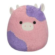 Bichos de pelúcia Squishmallows Jazwares Patty Cow 30 cm rosa roxo