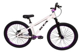 Bicicleta 26 Gta Gravity Cor Branco Freeride Single Hollowtech Cubo k7 Barulhento Garfo C/Trava Freio a Disco Hidráulico Pneu Flame Preto