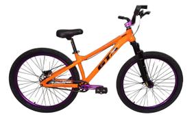 Bicicleta 26 Gta Gravity Cor Laranja Freeride Single Hollowtech Cubo k7 Barulhento Freio a Disco Hidráulico Garfo C/Trava Pneu Flame Preto