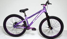 Bicicleta 26 Gta Gravity Garfo Com Trava Freio Hidraulico Shimano Cubo K7 Barulhento Pneu Flame Preto