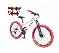 Bicicleta 26 Gta Rebel 24v Freeride Downhill Cubo k7 Barulhento Freio a Disco Aro Vmaxx Pneu Flame Bicicleta 26 Gta Rebel 24v Freeride Downhill Cubo k7 Barulhento Freio a Disco Aro Vmaxx Pneu Flame