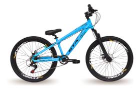 Bicicleta 26 Gta Rebel Freeride Cor Azul Single 7v Aros Vmaxx Freio Disco Pneu Flame