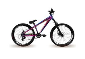 Bicicleta 26 Gta Rebel Freeride Cor Camaleão Single 7v Aros Vmaxx Freio Disco Pneu Flame