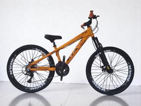 Bicicleta 26 Gta Rebel Freeride Cor Laranja 21v Freio a Disco Aros Vmaxx Pneu Flame