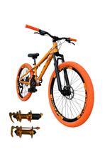 Bicicleta 26 Gta Rebel Freeride Cor Laranja 24v Cubo Barulhento k7 Freio a Disco Aro Vmaxx Pneu Flame Laranja