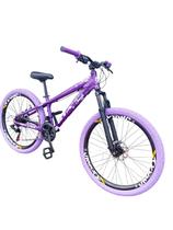 Bicicleta 26 Gta Rebel Freeride Cor Roxo 21v Aros Vmaxx Freio a Disco Pneu Flame Roxo