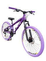 Bicicleta 26 Gta Rebel Freeride Cor Roxo 21v Freio a Disco Aros Vmaxx Pneu Flame Roxo