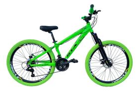 Bicicleta 26 Gta Rebel Freeride Cor Verde 21v Freio Disco Aros Vmaxx Pneu Flame Verde
