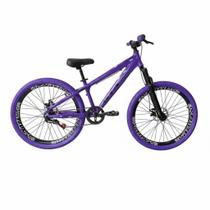Bicicleta 26 Gta Rebel Freeride DH Single Aro Vmaxx Freio a Disco Pneu Flame Roxo