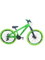 Bicicleta 26 Gta Rebel Freeride Downhill Cor Verde 21v Freio Disco Rodas Vmaxx Pneu Flame Verde Bicicleta 26 Gta Rebel Freeride Downhill Cor Verde 21v Freio Disco Rodas Vmaxx Pneu Flame Verde