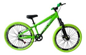 Bicicleta 26 Gta Rebel Freeride Single Aro Vmaxx Freio a Disco Pneu Flame Verde